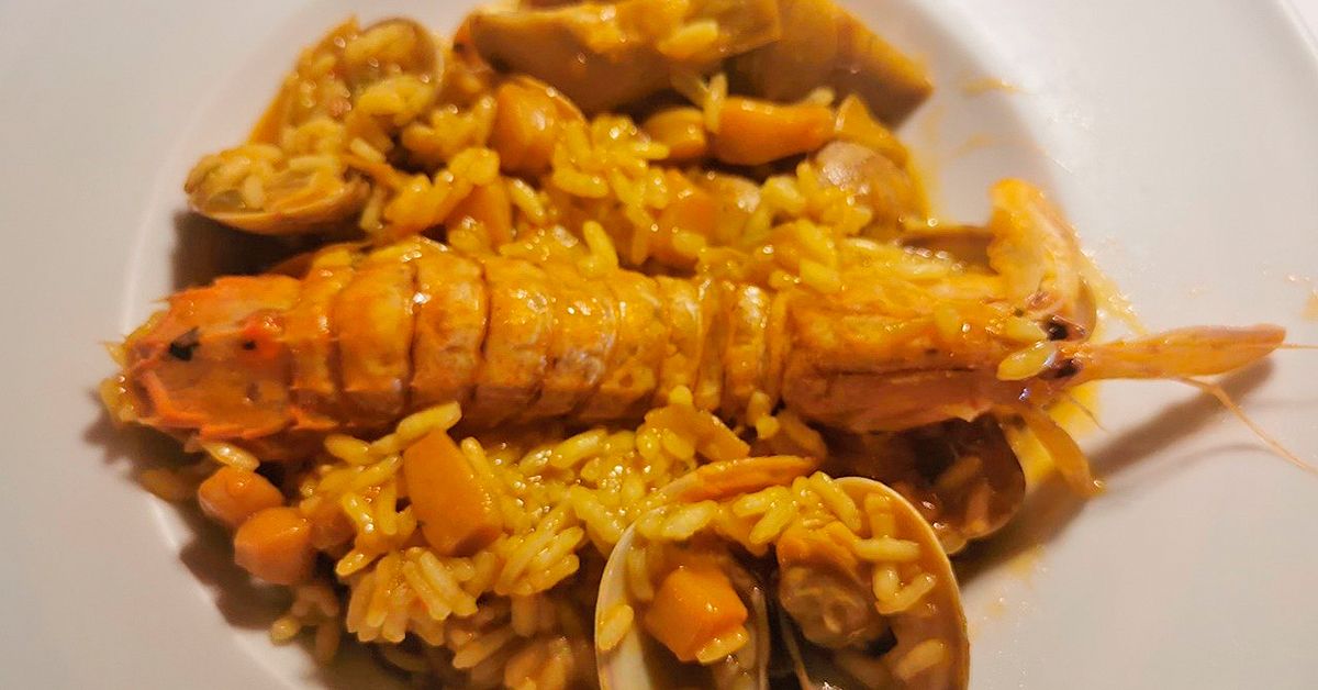 Arroz meloso con galeras